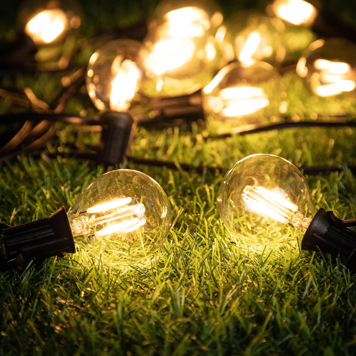 Lampki Solarne Ogrodowe Na Sznurku Oświetlenie Tarasu I Ogrodu