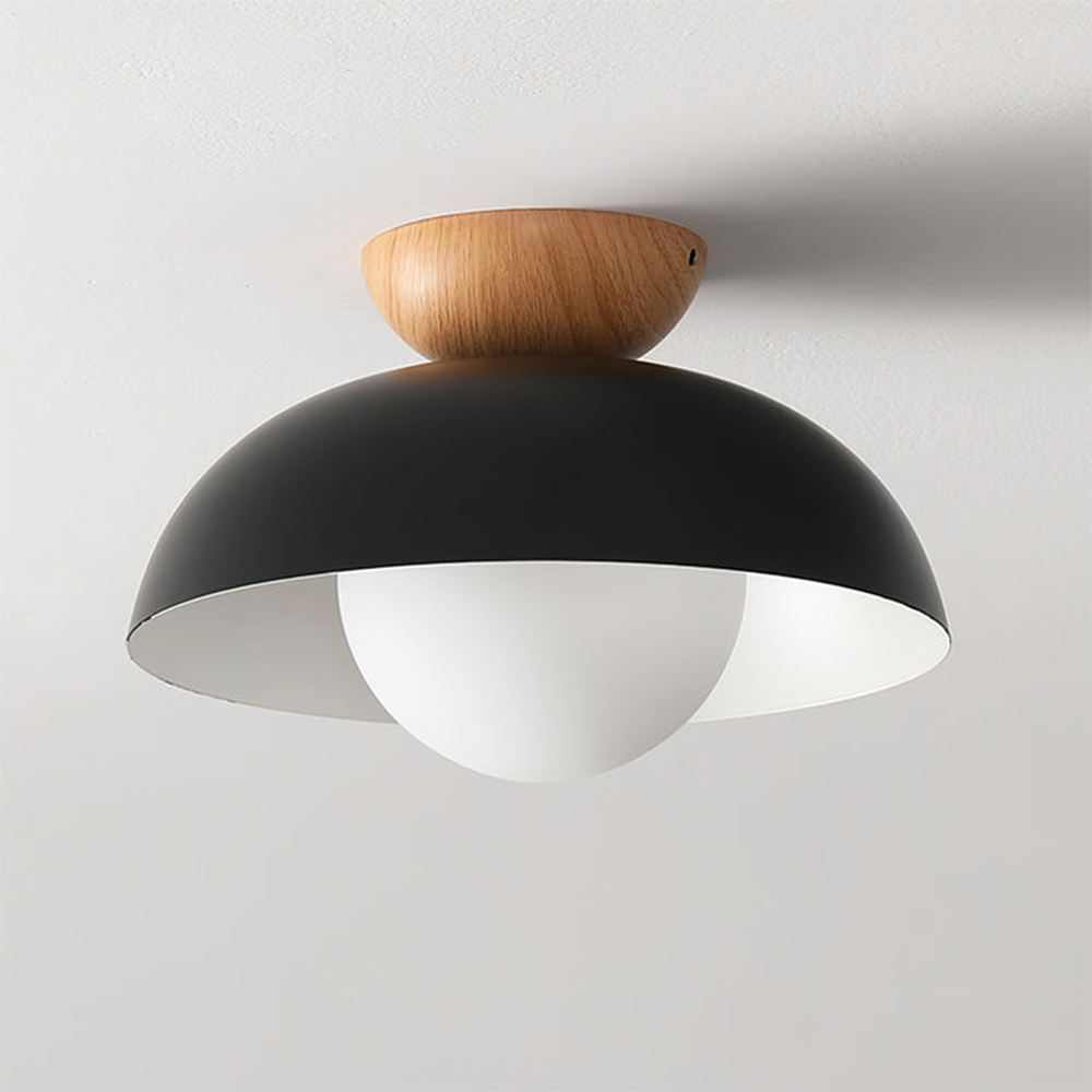 Plafoniera Sufitowa Z Kulistym Kloszem I Minimalistycznym Designem