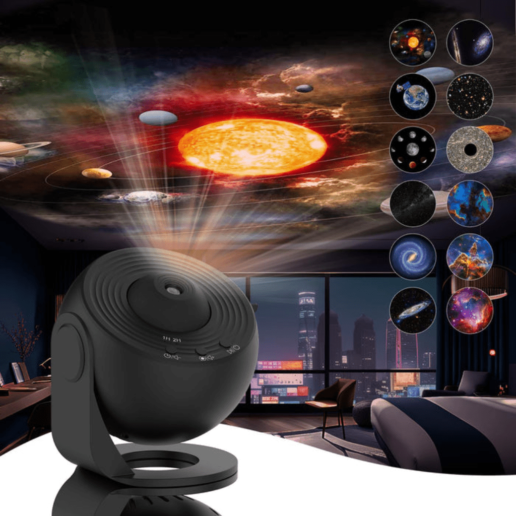 Projektor Gwiazd Galaxy Z Dyskami Planet I Timerem Do Sypialni