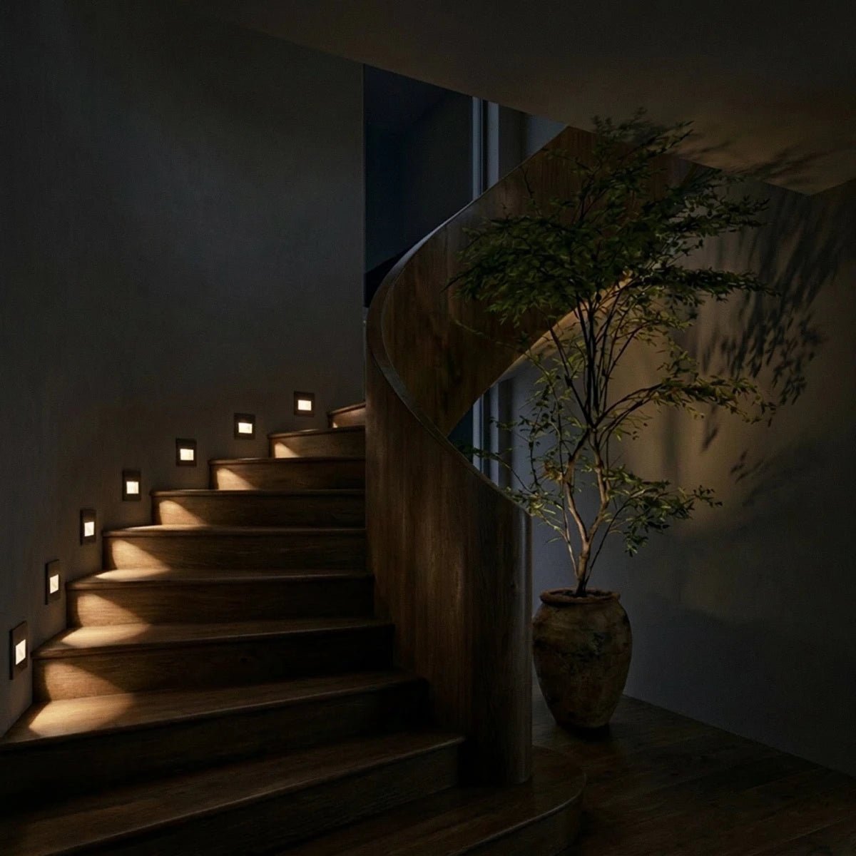 Minimalistyczne Aluminiowe Oświetlenie Schodowe LED z Czujnikiem Ruchu View 16