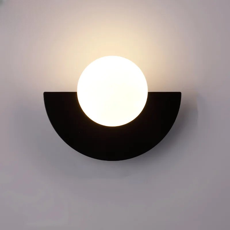 Nowoczesna Lampa Ścienna LED z Półkulistym Kloszem View 12