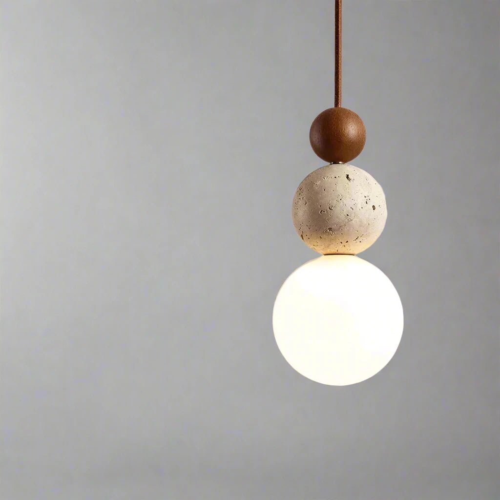 Nowoczesna Lampa Wisząca z Kulistymi Kloszami Close Up