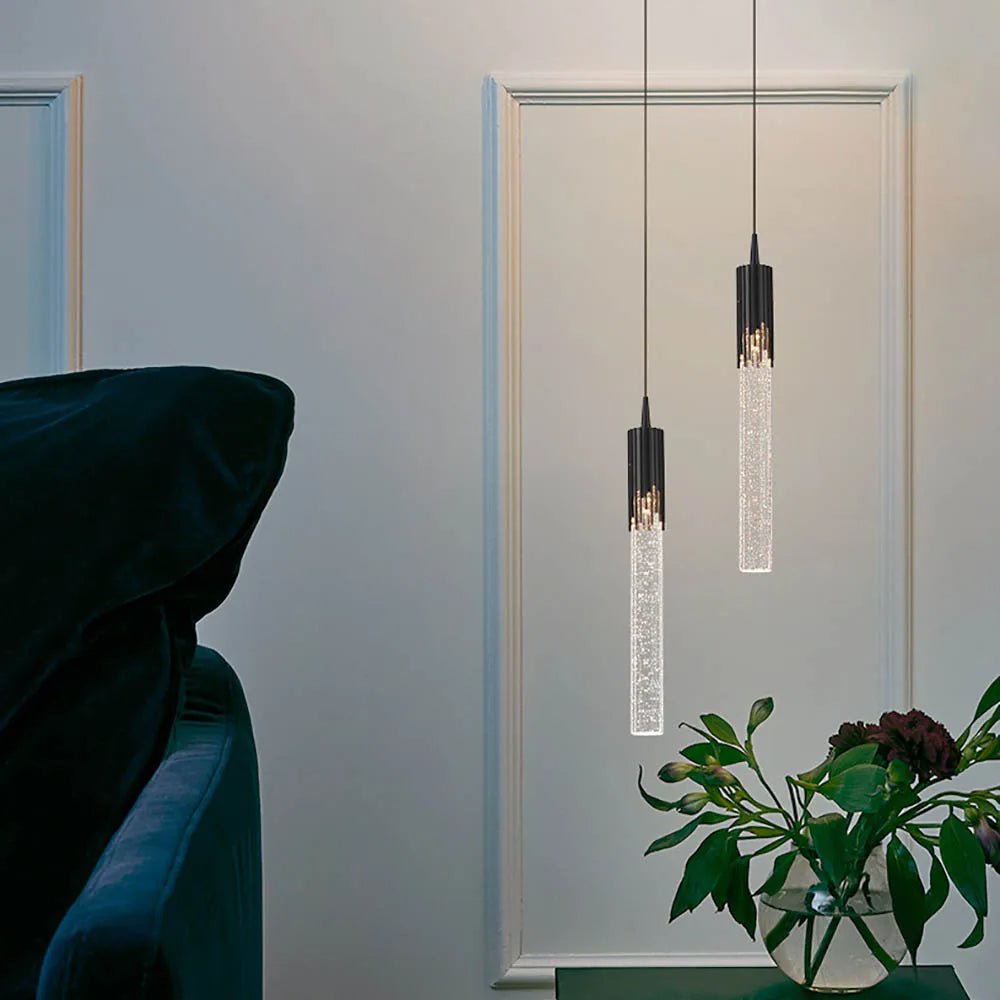 Szklana Lampa Wisząca w Kształcie Cylindra Angle