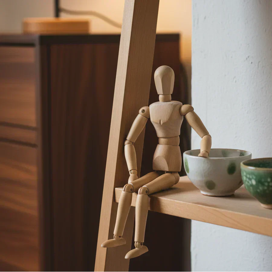 Spokój i charakter: drewniany manekin jako skandynawski akcent dekoracyjny
