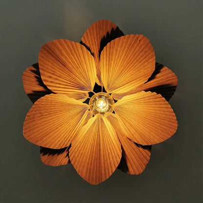 Art Deco Żyrandol Sufitowy Z Kwiatowym Abażurem