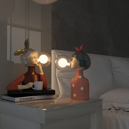 Dekoracyjna Lampka Stołowa Figura Dziewczyny Lampka Nocna
