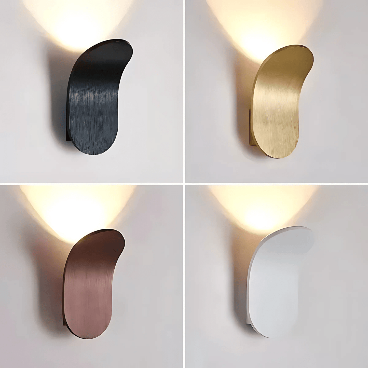Kinkiet LED Nowoczesny Zagięty Design Ciepłe Światło