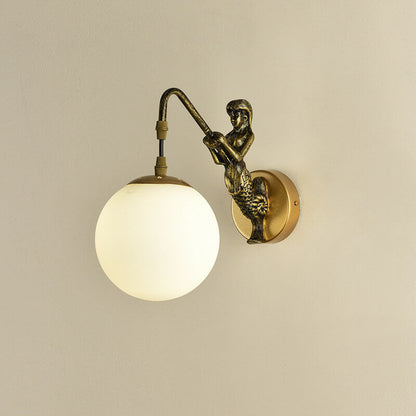 Kinkiet Ścienny Syrena Vintage Kula LED