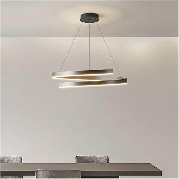 Spiralna Lampa Wisząca LED Okrągła Nowoczesne Oświetlenie