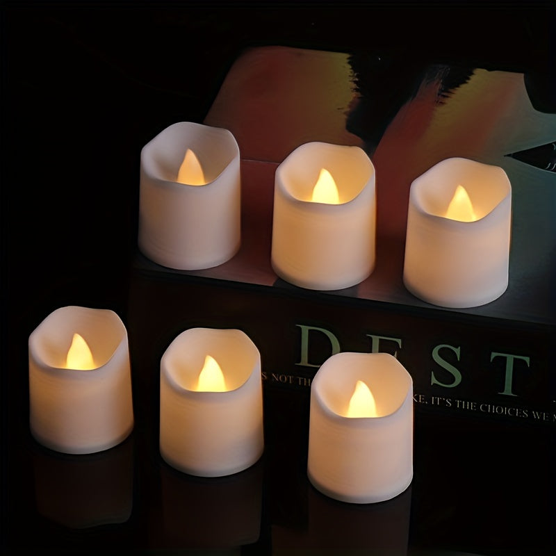LED Świeczki Świeczka Typu Tealight Zestaw Na Baterie Z Migoczącym Płomieniem