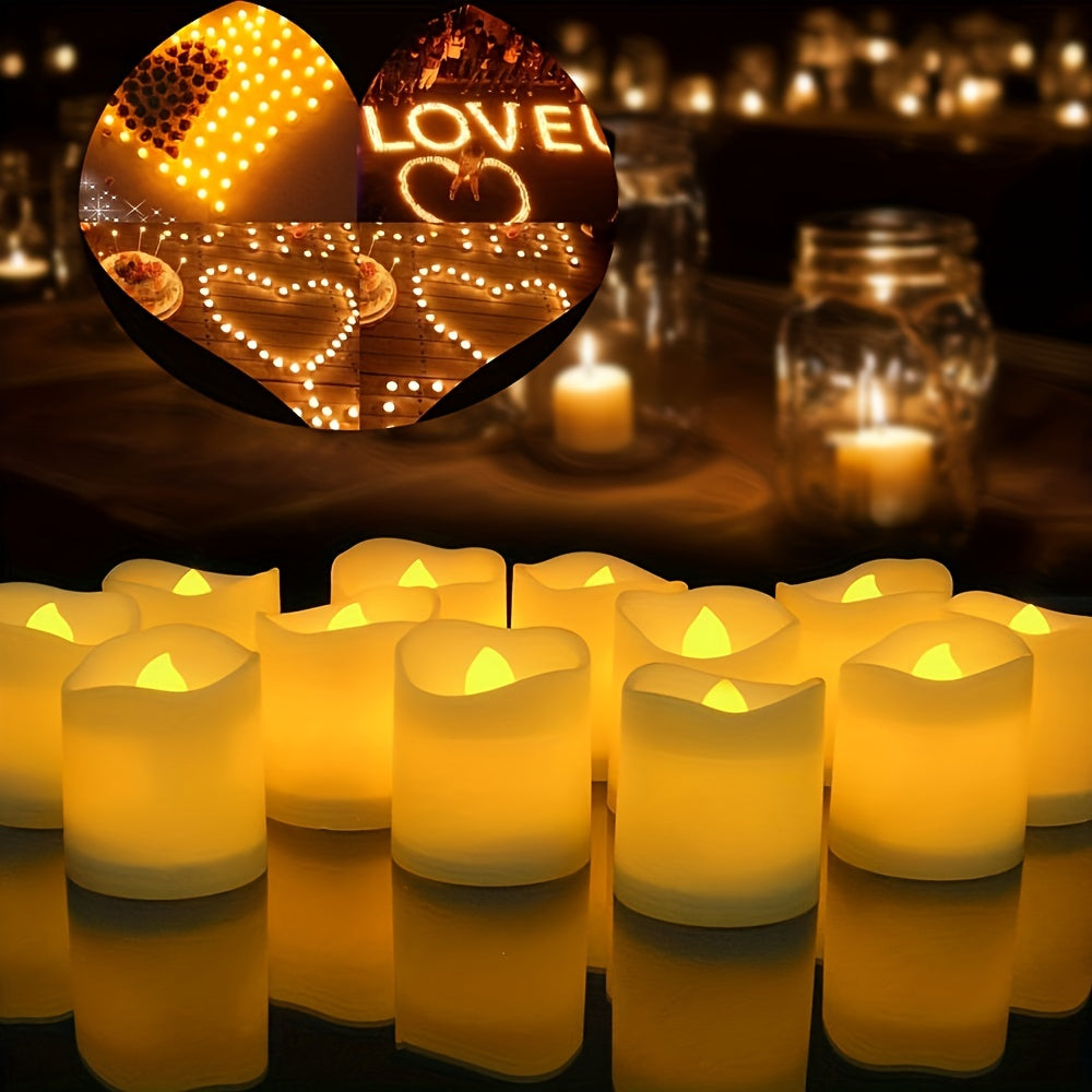 LED Świeczki Świeczka Typu Tealight Zestaw Na Baterie Z Migoczącym Płomieniem