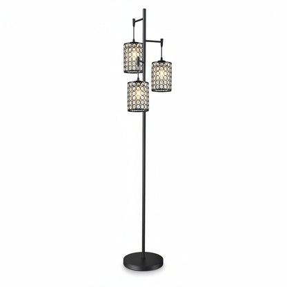 Lampa Podłogowa z Trzema Cylindrycznymi Kloszami
