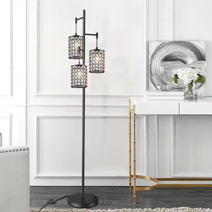 Lampa Podłogowa z Trzema Cylindrycznymi Kloszami
