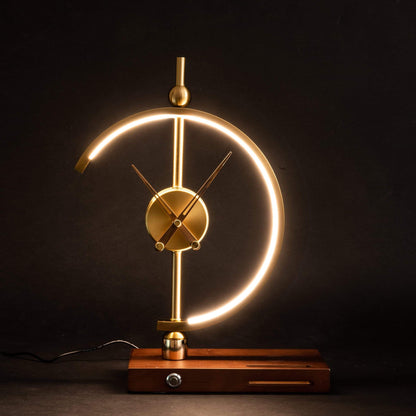 Lampa Stołowa LED Z Zegarem I Ładowaniem Bezprzewodowym