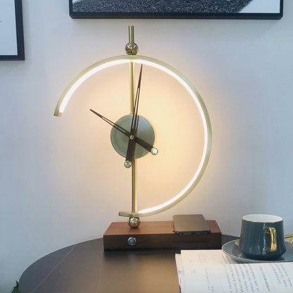 Lampa Stołowa LED Z Zegarem I Ładowaniem Bezprzewodowym
