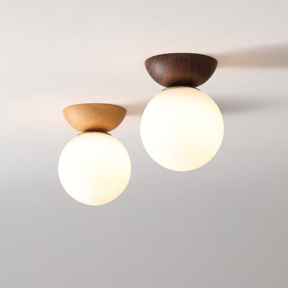 Lampa Sufitowa LED Kula W Stylu Japońskim Z Regulacją Jasności