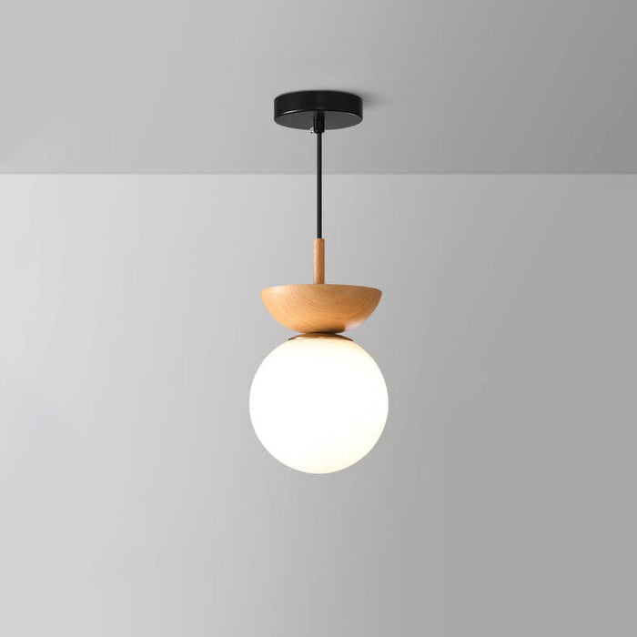 Lampa Sufitowa LED Kula W Stylu Japońskim Z Regulacją Jasności