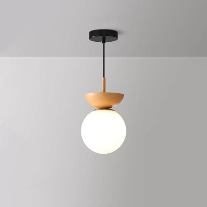 Lampa Sufitowa LED Kula W Stylu Japońskim Z Regulacją Jasności