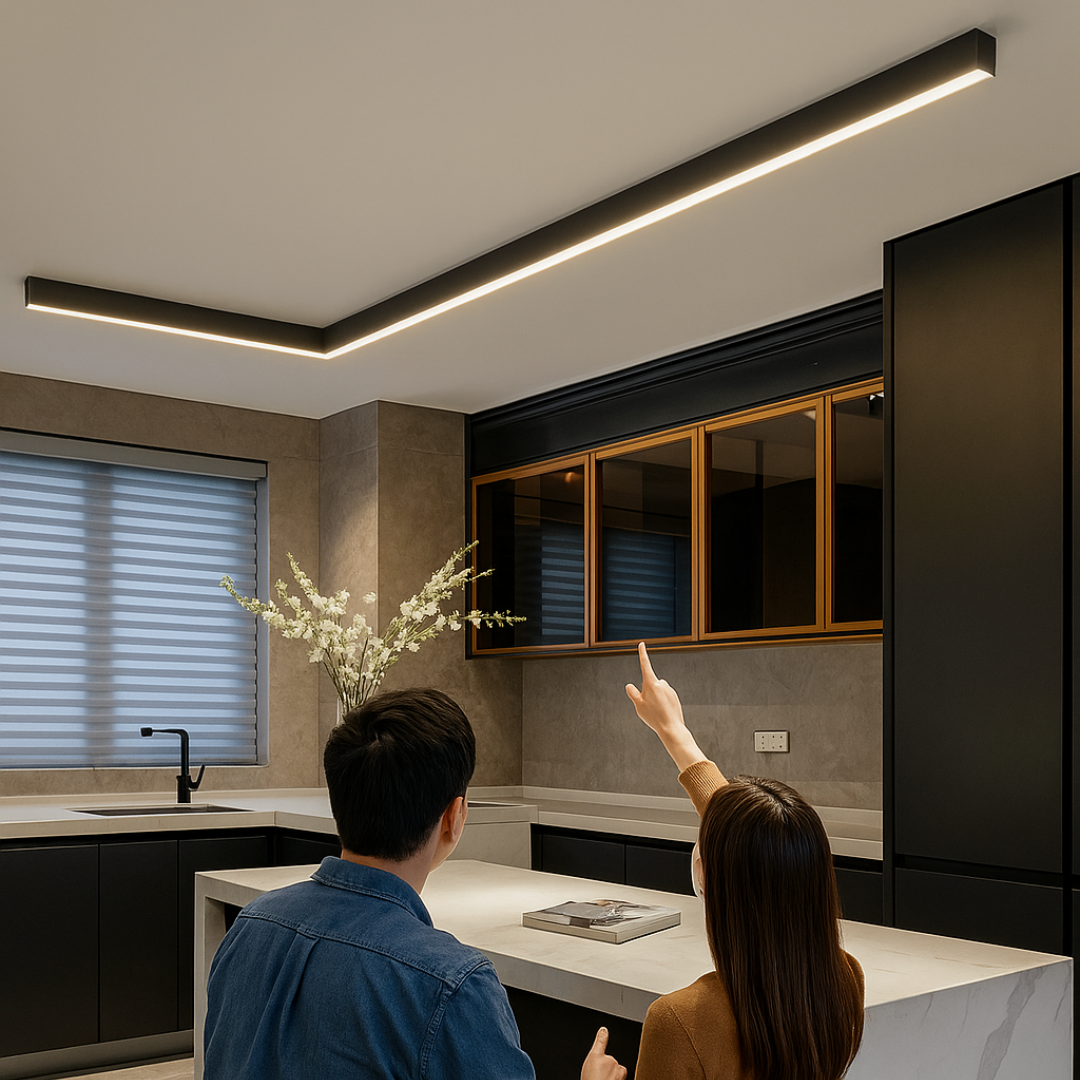 Lampa Sufitowa LED Liniowa Minimalistyczna Plafoniera Do Kuchni Korytarza I Biura