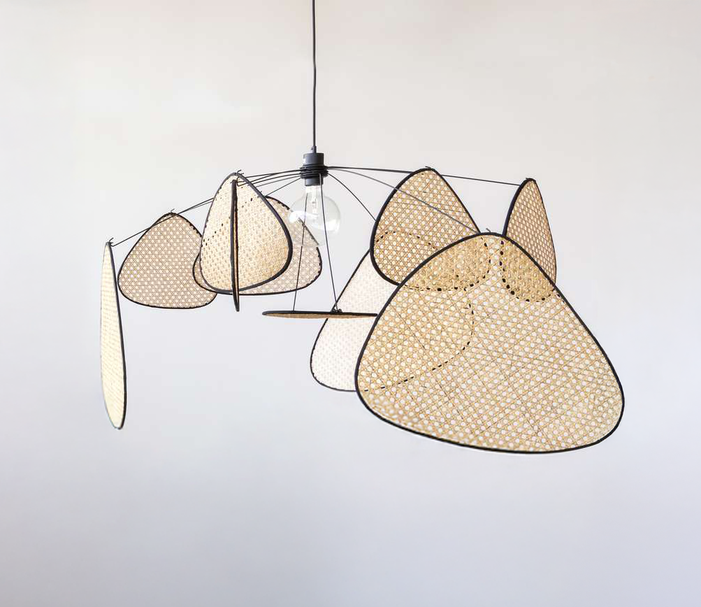 Lampa Wisząca Asymetryczna Boho Z Ażurowym Kloszem