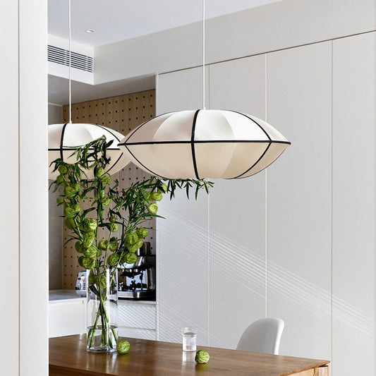 Lampa Wisząca Japoński Styl Owalna Dekoracyjna LED