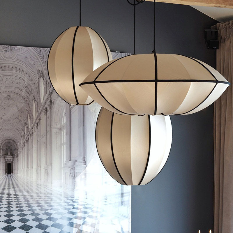 Lampa Wisząca Japoński Styl Owalna Dekoracyjna LED