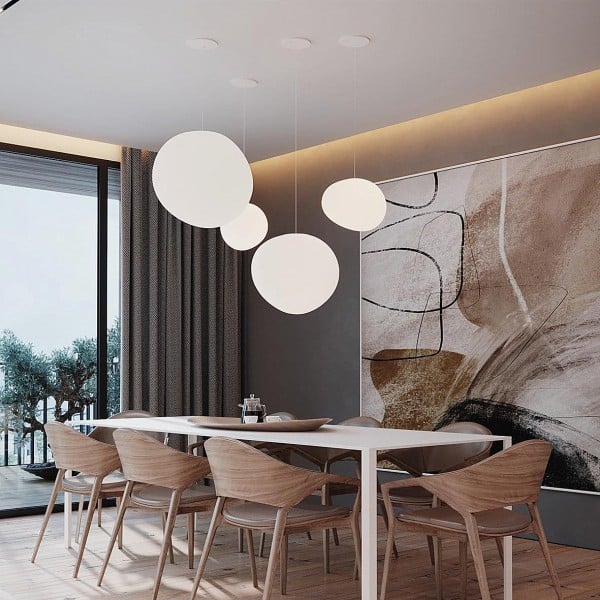 Lampa Wisząca Kula Do Salonu Jadalni I Sypialni