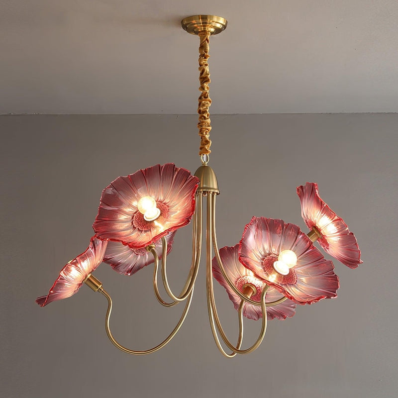 Lampa Wisząca Kwiatowa Żyrandol Nowoczesne Oświetlenie