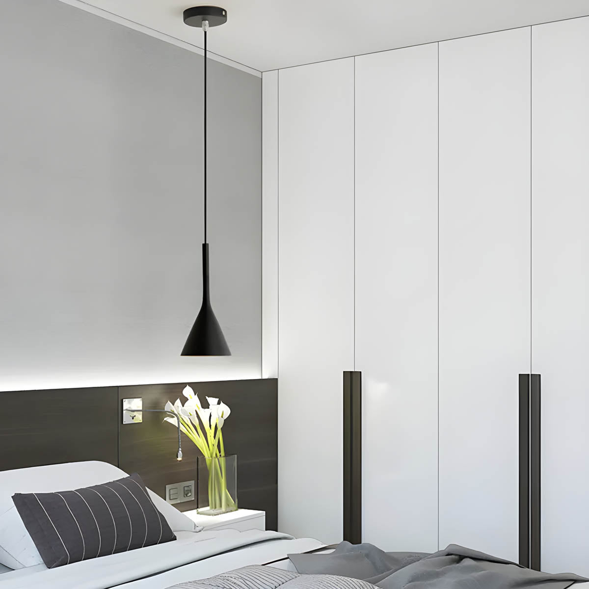 Lampa Wisząca LED Minimalistyczna Stożkowa