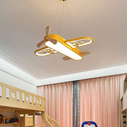 Lampa Wisząca Samolot LED Do Pokoju Dziecięcego Z Pilotem