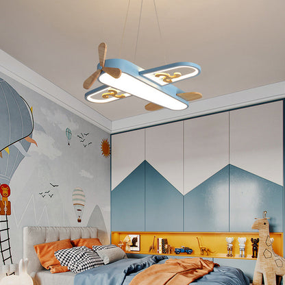Lampa Wisząca Samolot LED Do Pokoju Dziecięcego Z Pilotem