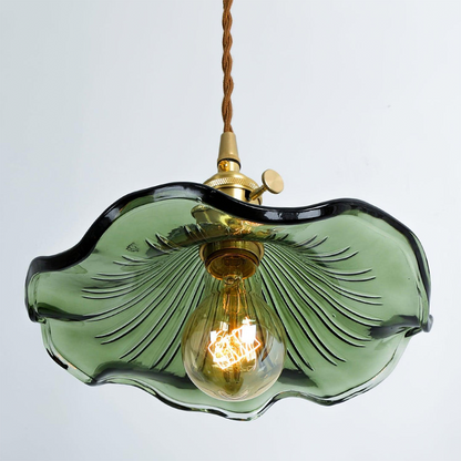 Lampa Wisząca Vintage Kwiatowy Klosz