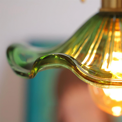 Lampa Wisząca Vintage Kwiatowy Klosz