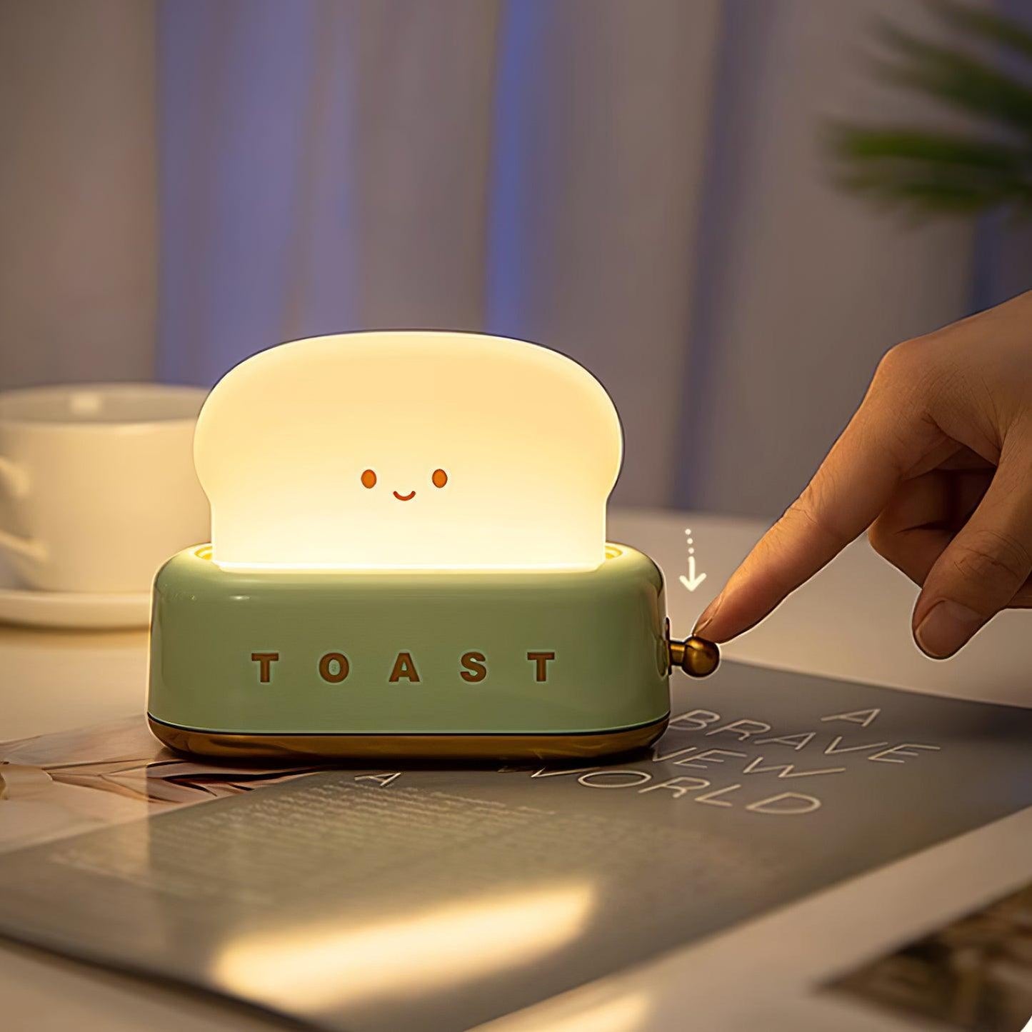 Lampka Nocna Toast LED Ściemniana Przenośna