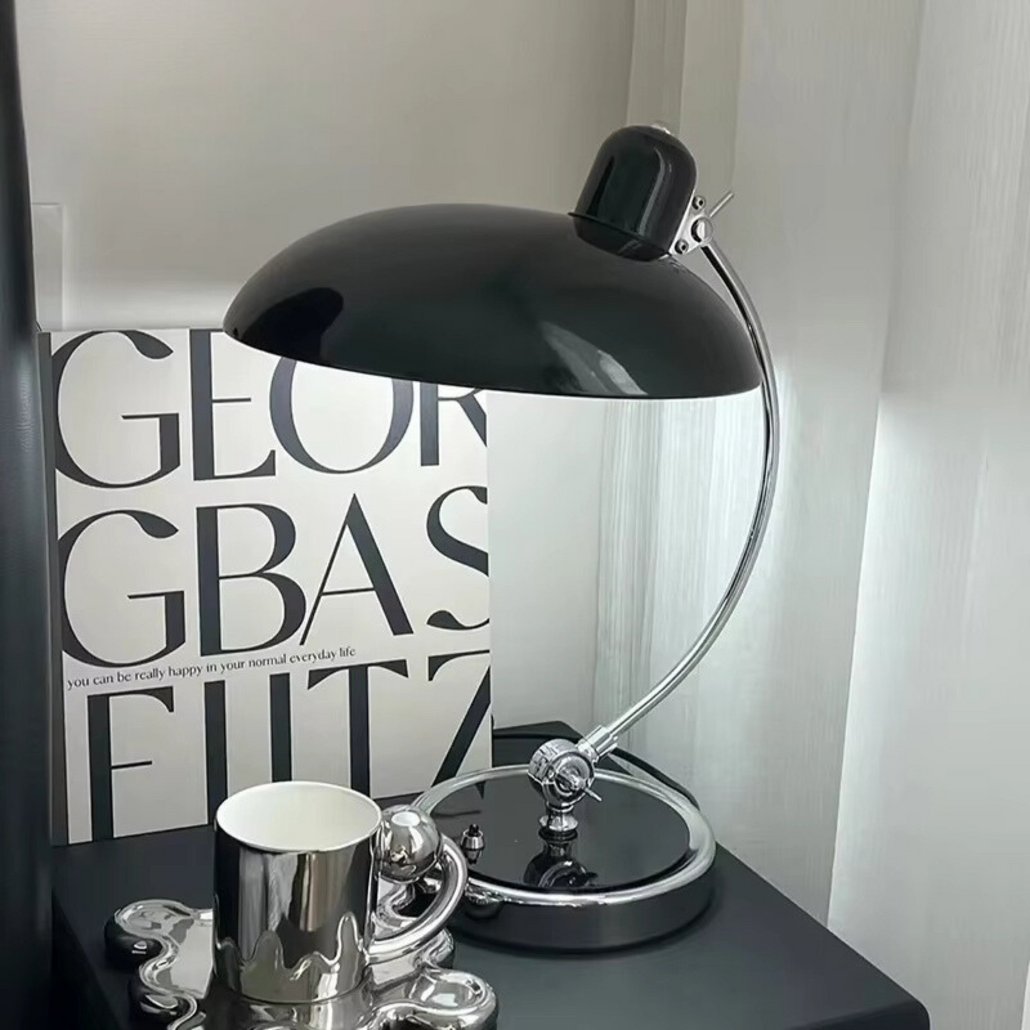 Lampka Stołowa Biurkowa Bauhaus Skandynawska Lampa Nocna