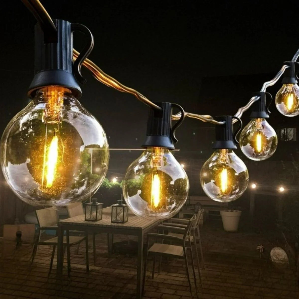 Lampki Solarne Ogrodowe Na Sznurku Oświetlenie Tarasu I Ogrodu