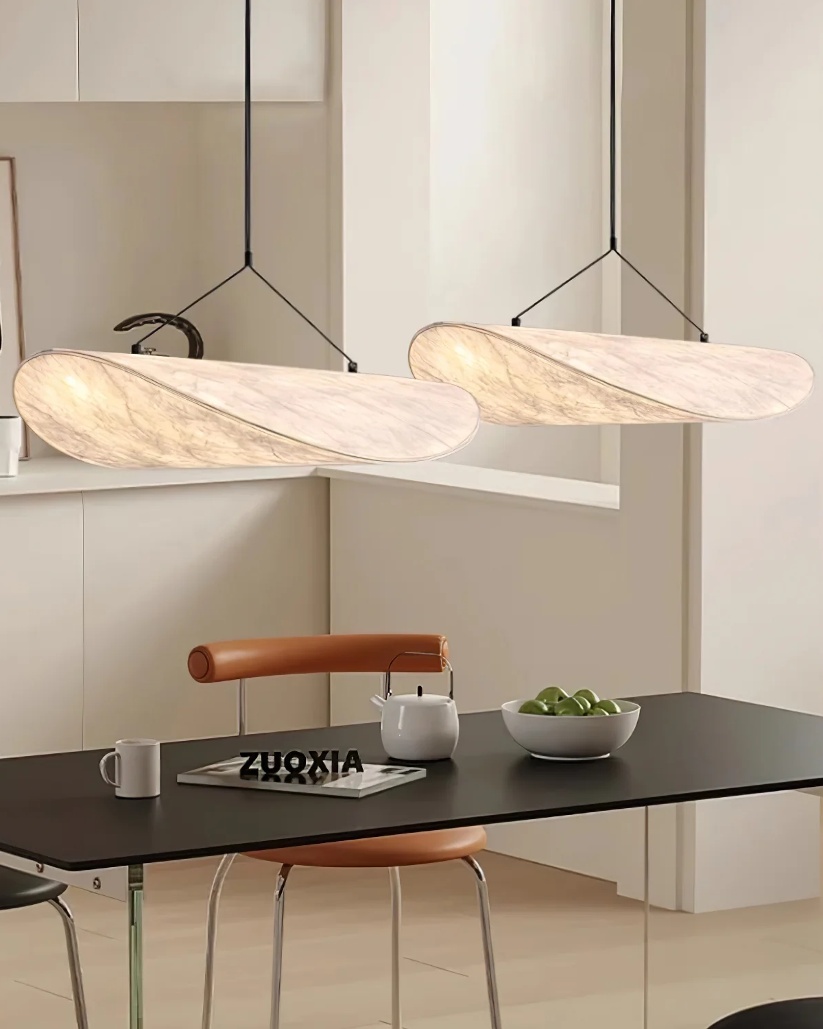 Minimalistyczna Lampa Wisząca LED Japandi Rzeźbiarska Forma