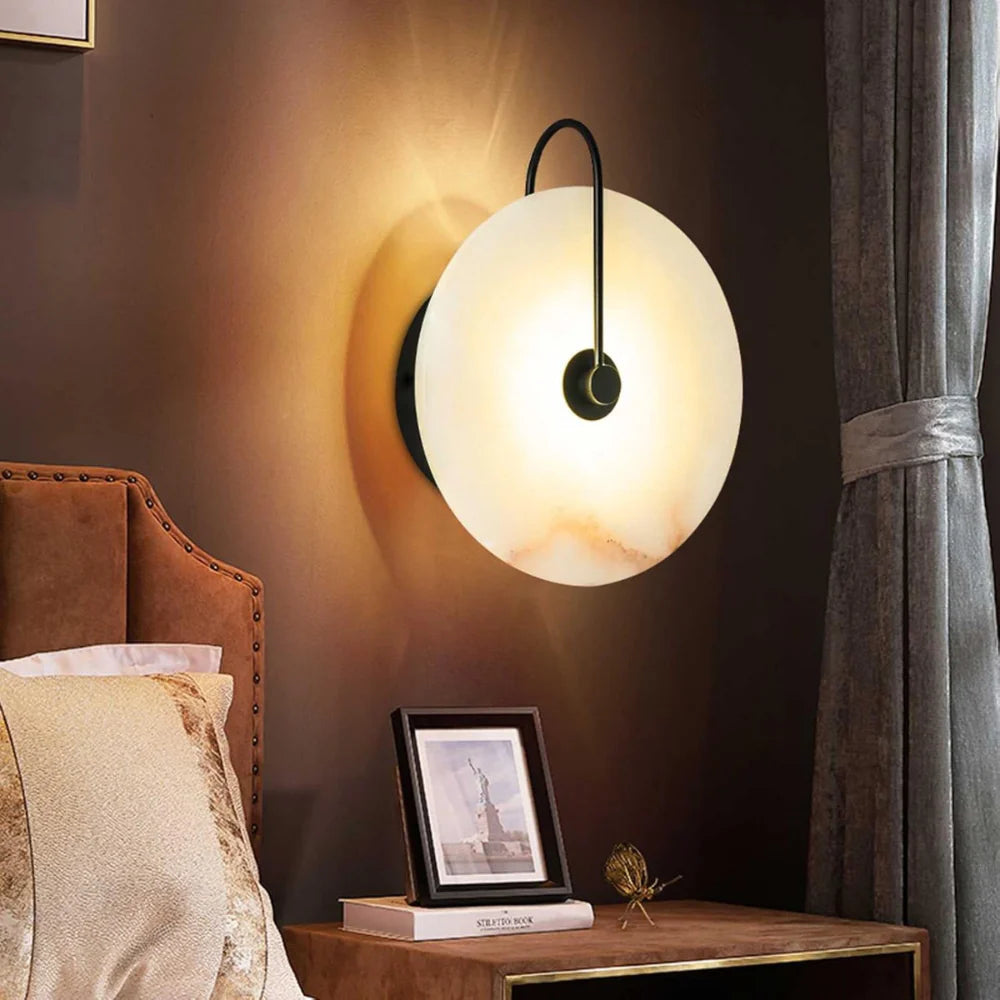 Nastrojowa Okrągła Lampa Ścienna LED Z Eleganckim Łukiem