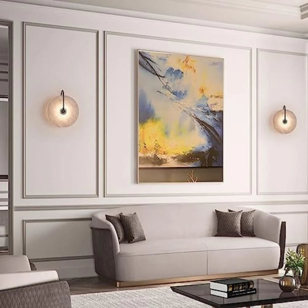 Nastrojowa Okrągła Lampa Ścienna LED Z Eleganckim Łukiem