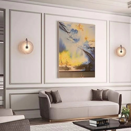 Nastrojowa Okrągła Lampa Ścienna LED Z Eleganckim Łukiem
