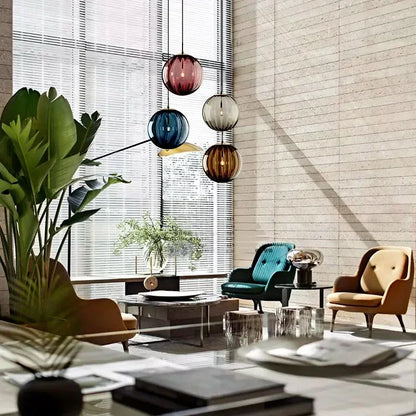 Nowoczesna Lampa Wisząca Kula Z Kloszem Szklanym