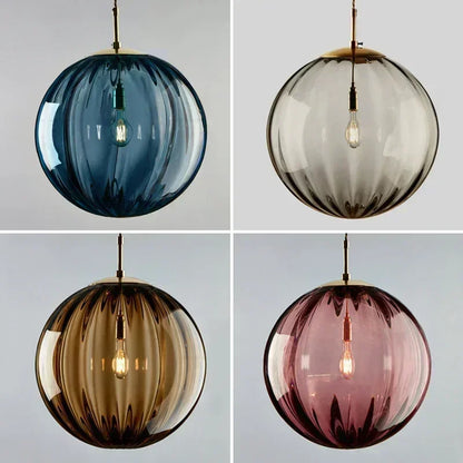 Nowoczesna Lampa Wisząca Kula Z Kloszem Szklanym