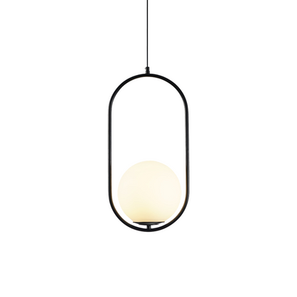 Nowoczesna Lampa Wisząca LED Owalna Z Kloszem Kula