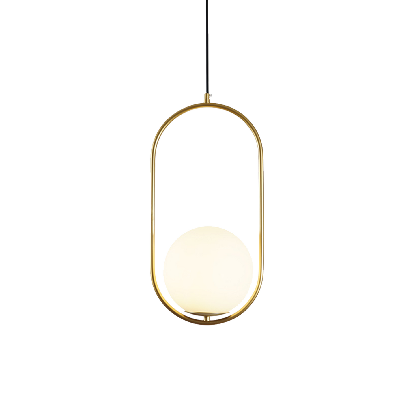 Nowoczesna Lampa Wisząca LED Owalna Z Kloszem Kula