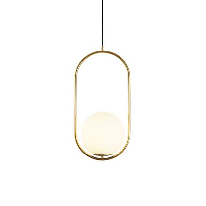 Nowoczesna Lampa Wisząca LED Owalna Z Kloszem Kula