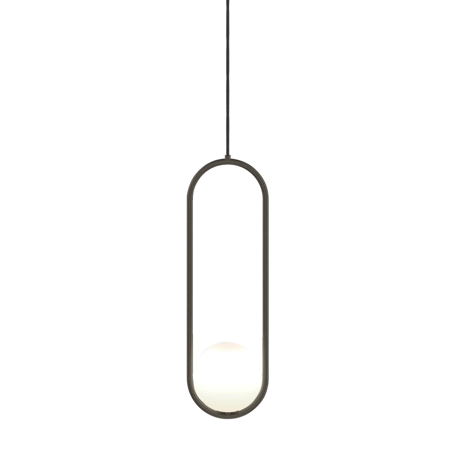 Nowoczesna Lampa Wisząca LED Owalna Z Kloszem Kula
