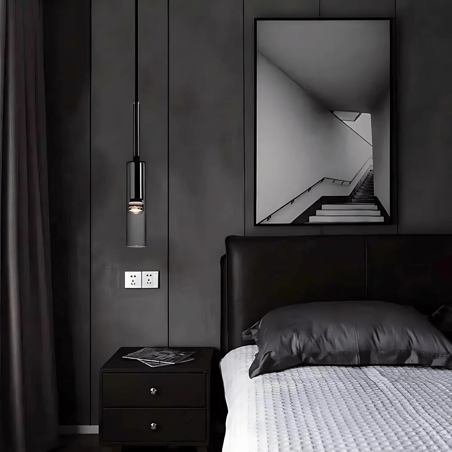 Nowoczesna Lampa Wisząca Z Kloszem Rura