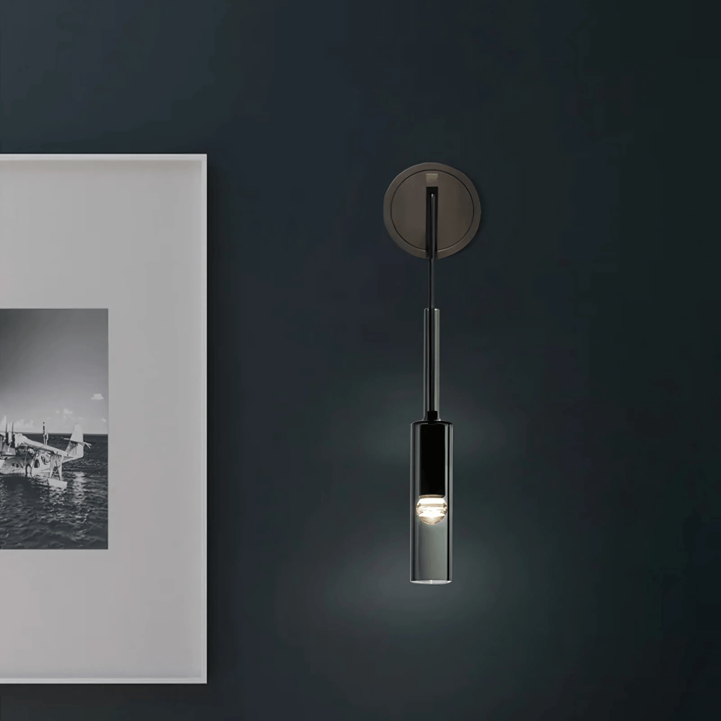 Nowoczesna Lampa Wisząca Z Kloszem Rura