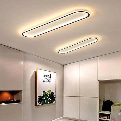 Nowoczesna Podłużna Lampa Sufitowa LED Plafon