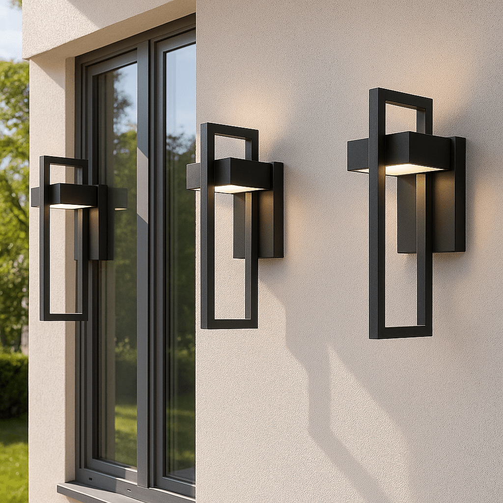 Nowoczesna Zewnętrzna Lampa Ścienna LED Ogrodowa Elewacyjna
